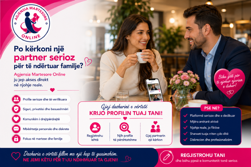 Po kërkoni një partner serioz për të ndërtuar familje? Agjensia Martesor...