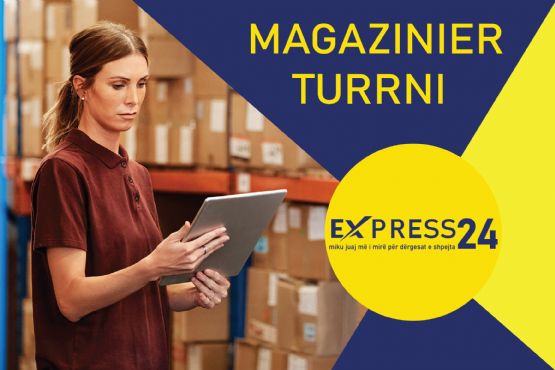 Kerkohet punonjese ne magazinier turrni per sherbim poste ne Tirane, Ven...