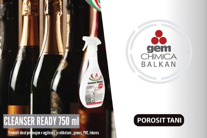 CLEANSER READY heqes ngjitesish per etiketa, Pastrues per mbetje gome, P...