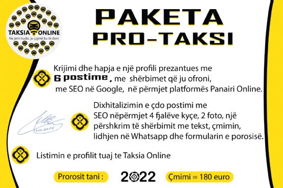 Reklamo taxi ne Google, Reklamoni taksini tuaj online, Paketa PRO-TAKSI ...