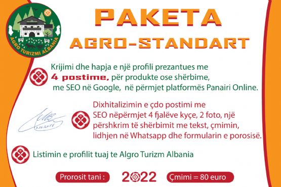 Paketa AGRO-STANDART Dixhitalizimi i biznesit me SEO në Google nëpërmjet...