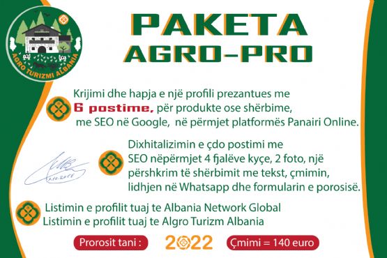 Paketa AGRO-PRO nga Agro Turizmi Albania, Dixhitalizimi i biznesit me SE...