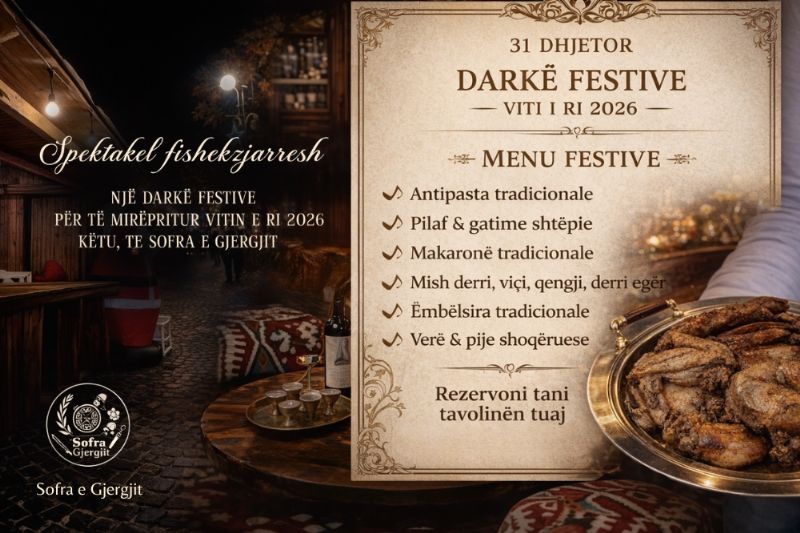Festa e Vitit te Ri 2026 te Sofra e Gjergjit Lezhe, darke festive Viti i...